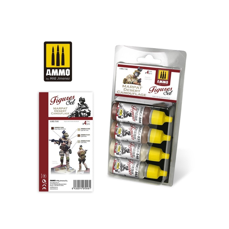 AMMO – 7048 Marpat Desert Camouflage Figures (Paint Set)