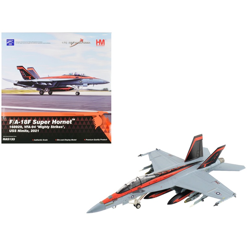 Boeing F/A-18F Super Hornet Fighter Aircraft “VFA-94 ‘Mighty Strikes’ USS Nimitz” (2021) United States Navy “Air Power Series” 1/72 Diecast Model by Hobby Master