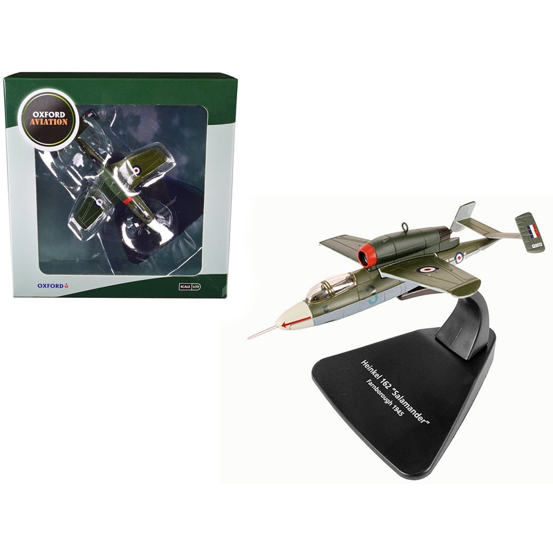 Heinkel 162 “Salamander” Jet Fighter Farnborough England (1945) “Oxford Aviation” Series 1/72 Diecast Model Airplane by Oxford Diecast