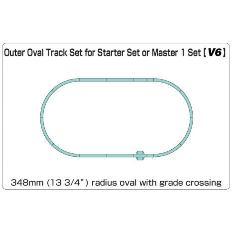 Kato 20-865 Unitrack N V6 Outer Oval Track Set, 13 3/4″ (348mm) Radius