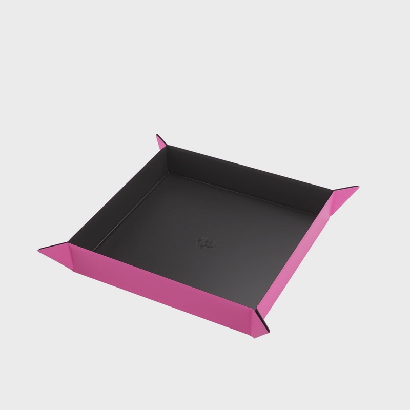 GameGenic – Magnetic Dice Tray Square (Black/Pink)