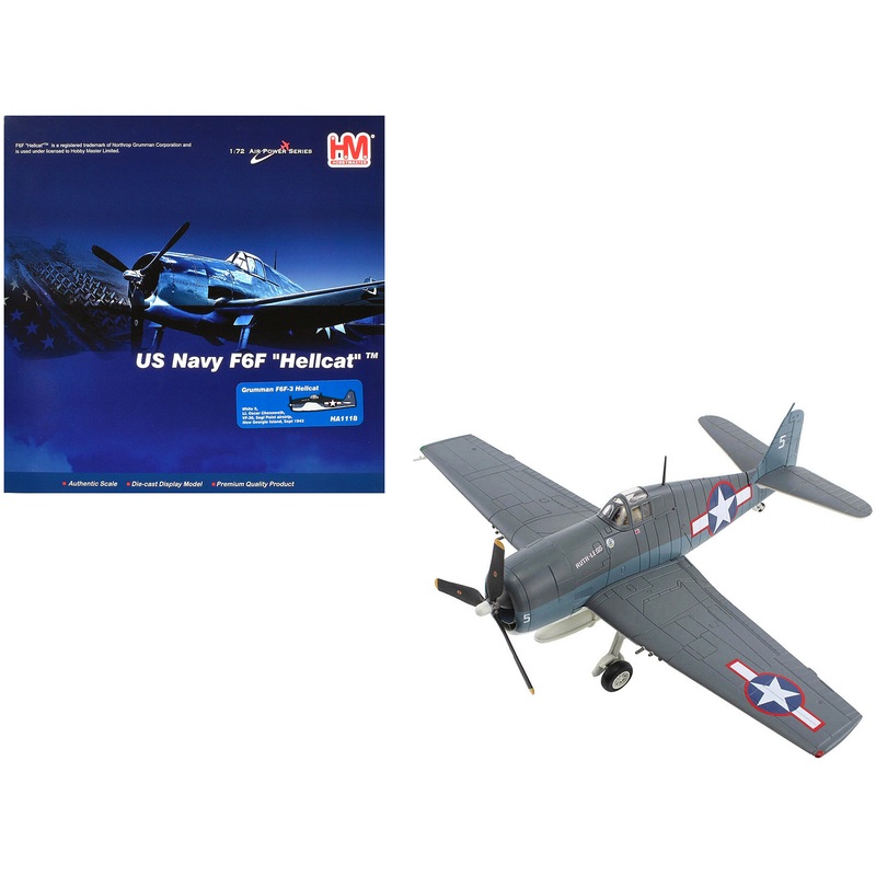 Grumman F6F-3 Hellcat Fighter Aircraft “Ruth-Less Lt. Oscar Chenoweth VF-38 Segi Point Airstrip New Georgia Island” (1943) United States Navy “Air Power Series” 1/72 Diecast Model by Hobby Master
