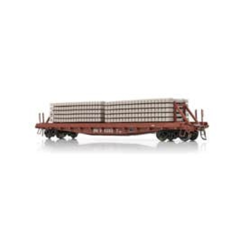 Rapido 138301A HO F30D 50' TIE SERVICE FLAT CARS W/LOADS BN – F30D Tie Car