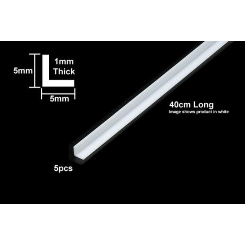 Tamiya – Clear Plastic Beams 5mm L-Shaped (5pcs)