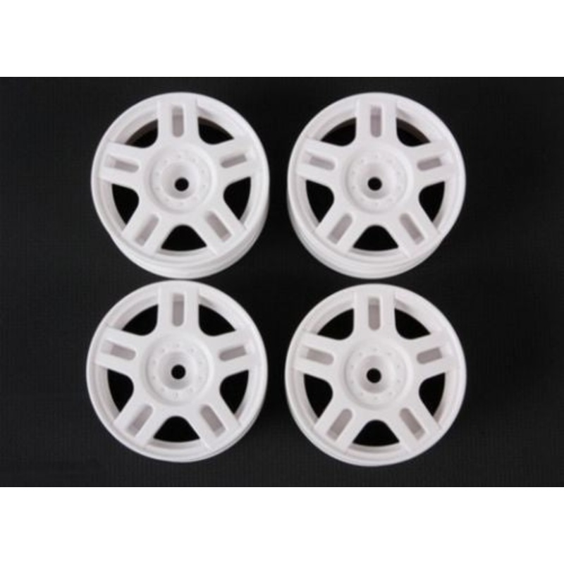 Tamiya – White Split 5-Spoke Wheels +2 (4pcs)