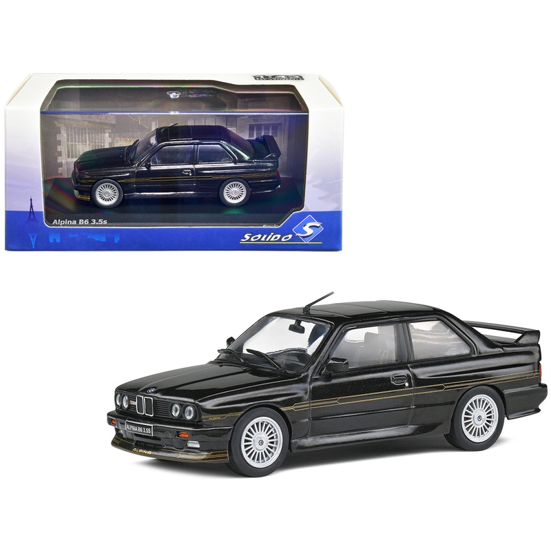 1989 BMW E30 M3 Alpina B6 3.5S Diamond Black Metallic 1/43 Diecast Model Car by Solido