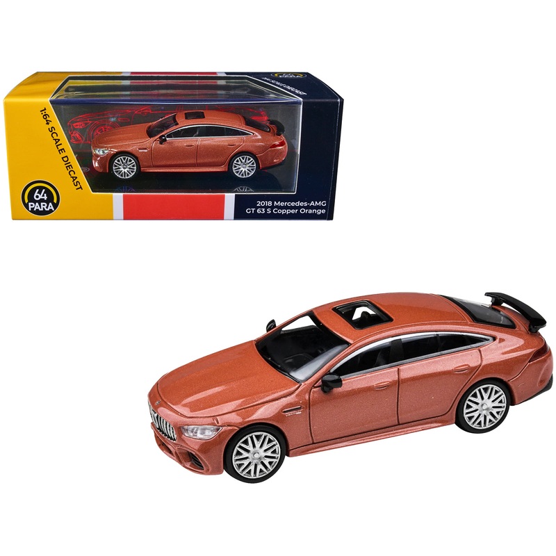 2018 Mercedes-AMG GT 63 S Copper Orange Metallic 1/64 Diecast Model Car by Paragon Models