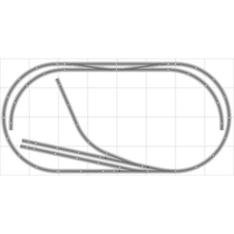 Bachmann E-Z Track Train Layout #016D Train Set HO Scale 4′ X 8′ DCC Switches