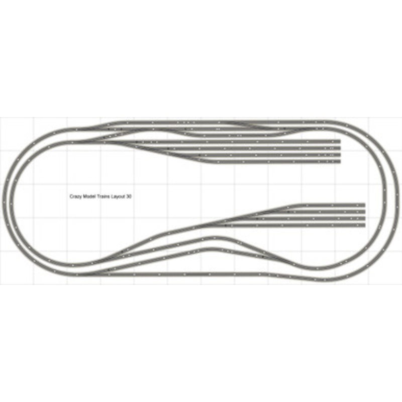 Bachmann E-Z Track Train Layout #030D Train Set HO Scale 5′ X 12′ DCC Switches