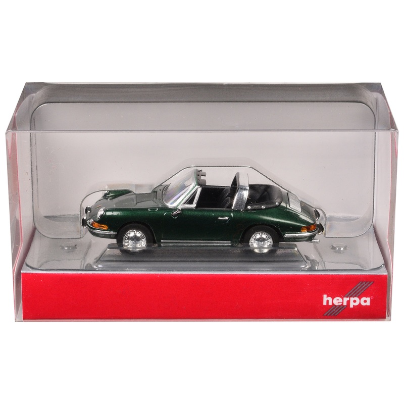 Porsche 911 Targa Green Metallic 1/87 (HO) Plastic Model Car by Promotex