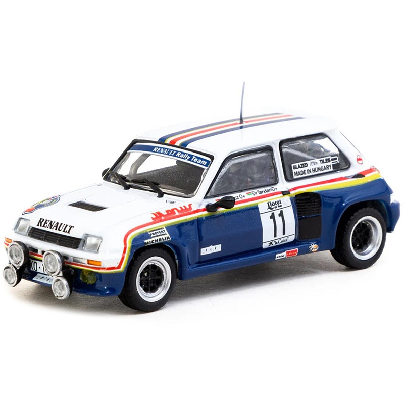 Renault 5 Turbo #11 Attila Ferjancz – Janos Tandari “Rothmans Racing” “Rally Costa Brava” (1985) “Hobby64” Series 1/64 Diecast Model by Tarmac Works