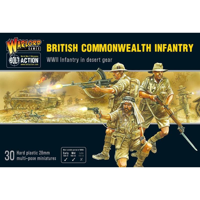 Warlord – Bolt Action: British Commonwealth Infantry (In Desert Gear)