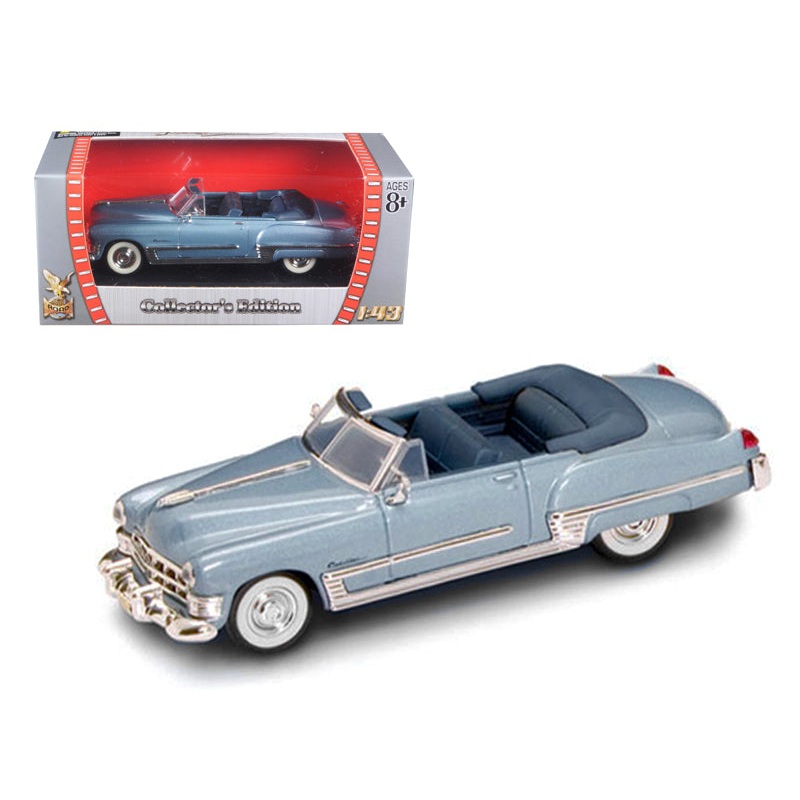 1949 Cadillac Coupe DeVille Convertible Blue Metallic 1/43 Diecast Model Car by Road Signature