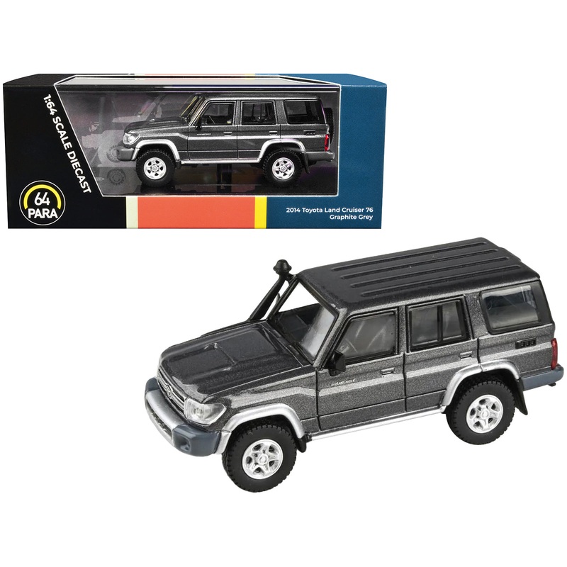 2014 Toyota Land Cruiser 76 Graphite Gray Metallic 1/64 Diecast Model Car by Paragon Models
