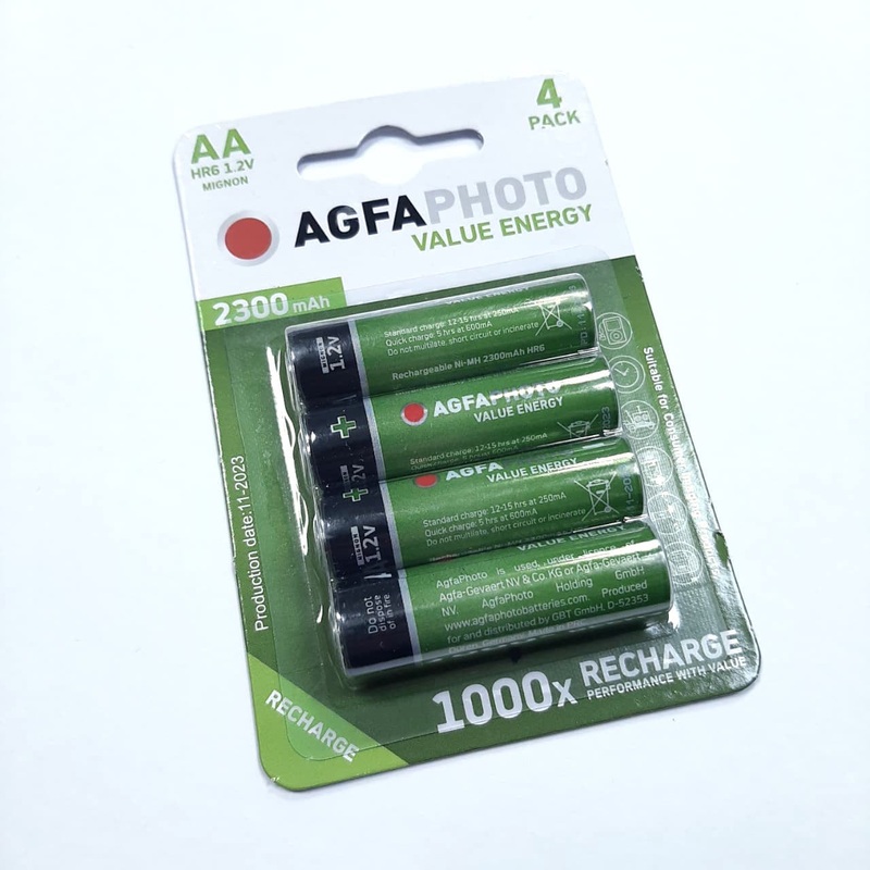AgfaPhoto – 2300mAh AA – 4 Pack Rechargeable