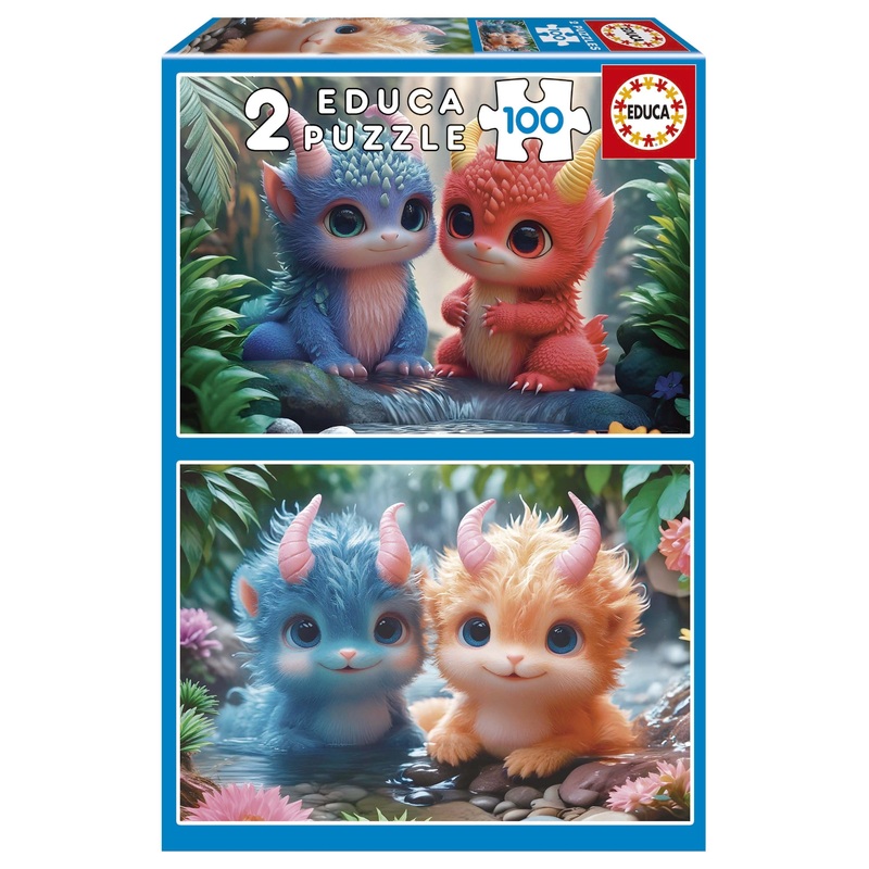 Educa – Cute Monsters Puzzles (2x100pcs)