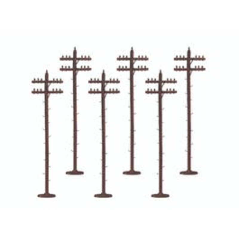 Lionel 637851 6-37851 O Scale Telephone Poles- Standard