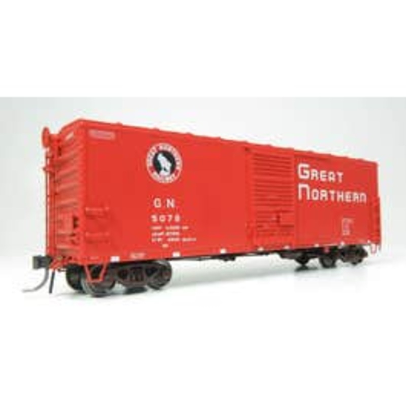 Rapido 155008a HO GN 40' Boxcar w/ Late IDNE Great Northern – Chinese Red Single Car