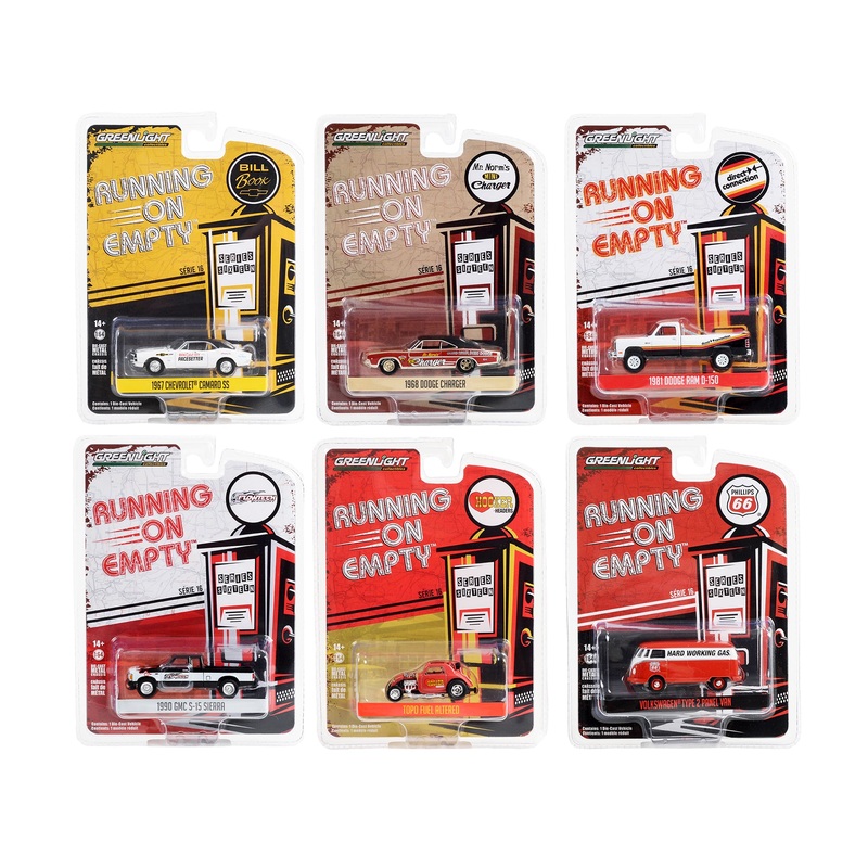 “Running on Empty” 6 piece Set Series 16 1/64 Diecast Model Cars by Greenlight