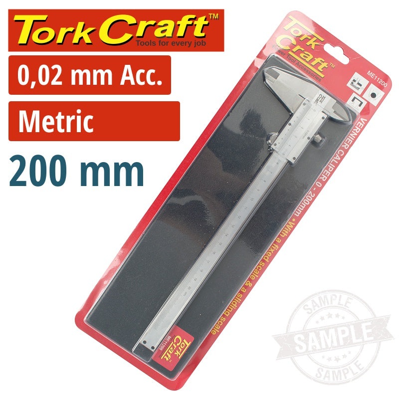 Tork Craft – Vernier 200mm (Stainless Steel)