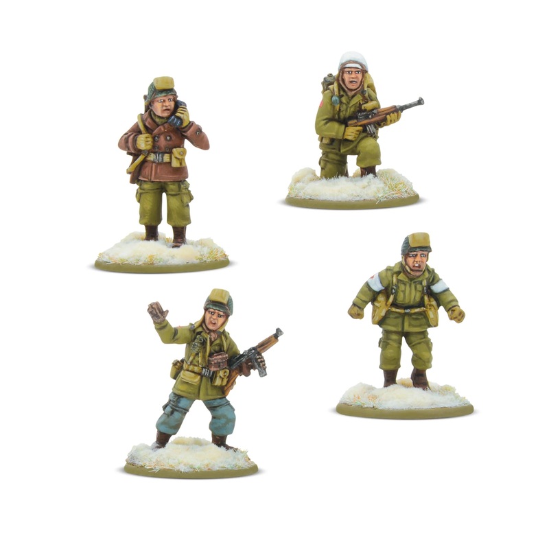 Warlord – Bolt Action: US Airborne (Winter) HQ (HQ & Mortar & MMG & HMG)