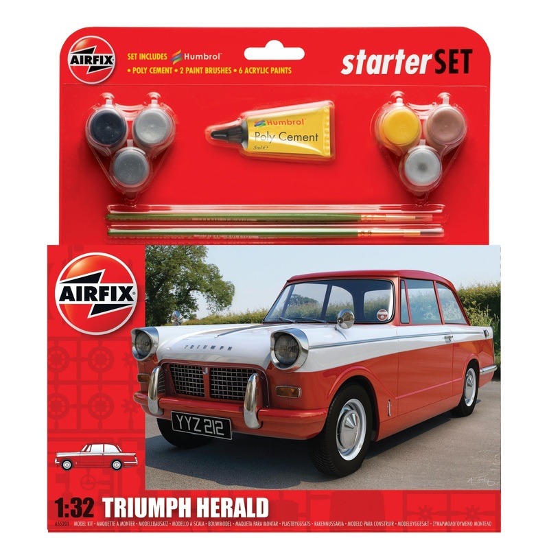 Airfix – 1/32 Triumph Herald (Starter Set Incl.Paint)