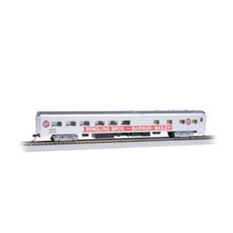 Bachmann 14807  HO 85 SMOOTH-SIDE DINING PIE CAR with LIGHTED INTERIOR  RED UNIT #60012  RINGLING BROS. AND BARNUM & BAILEY
