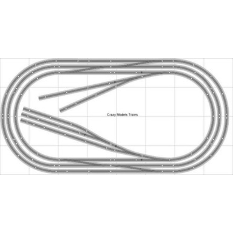 Bachmann E-Z Track Train Layout #012 Train Set HO Scale 4′ X 8′ Wire Switches