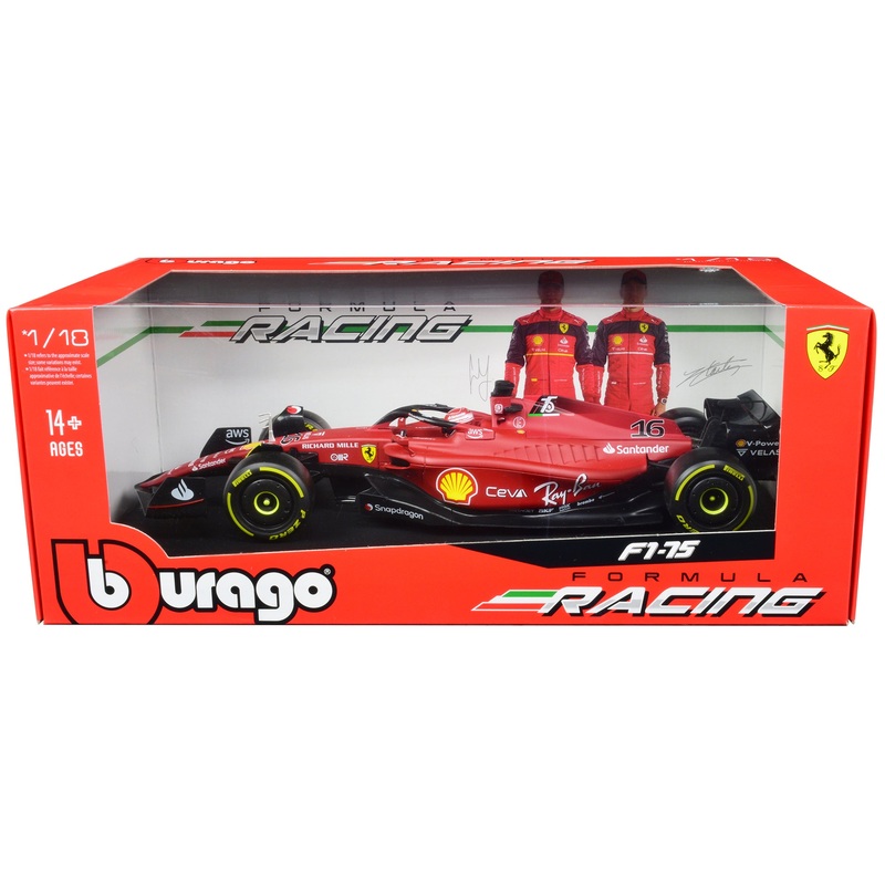 Ferrari F1-75 #16 Charles Leclerc “Ferrari Racing” Formula One F1 (2022) “Formula Racing” Series 1/18 Diecast Model Car by Bburago