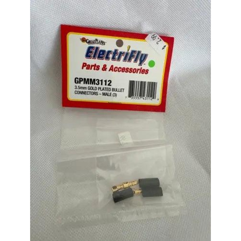 Great Planes Gold Plate Bullet Connector Male 3.5mm (3)