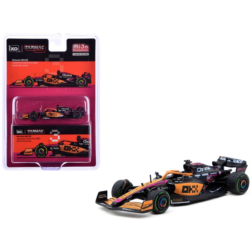 McLaren MCL36 #3 Daniel Ricciardo Formula One F1 “Japanese GP” (2022) “Global64” Series 1/64 Diecast Model Car by Tarmac Works