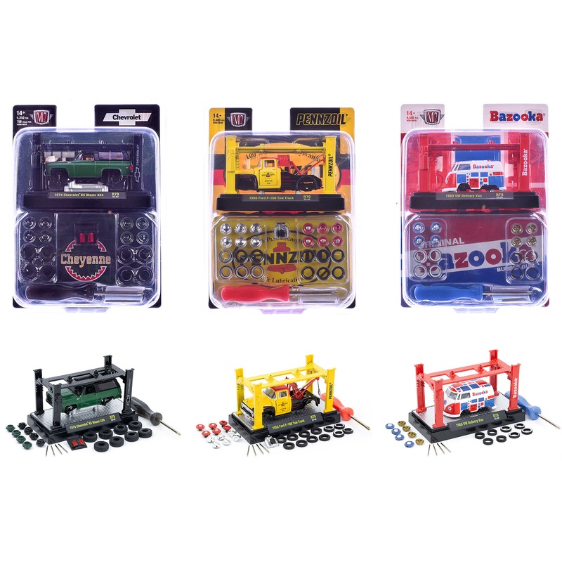 Model Kit 3 piece Car Set Release 79 Limited Edition to 9600 pieces Worldwide 1/64 Diecast Model Cars by M2 Machines