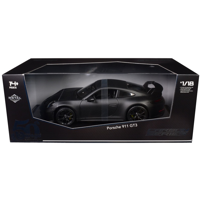 Porsche 911 GT3 Carbon Fiber “Carbon Series – Bburago 50th Anniversary” 1/18 Diecast Model Car by Bburago