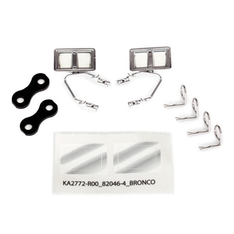 Traxxas – 8073X – Ford Bronco Side Mirrors – Chrome (TRX-4)