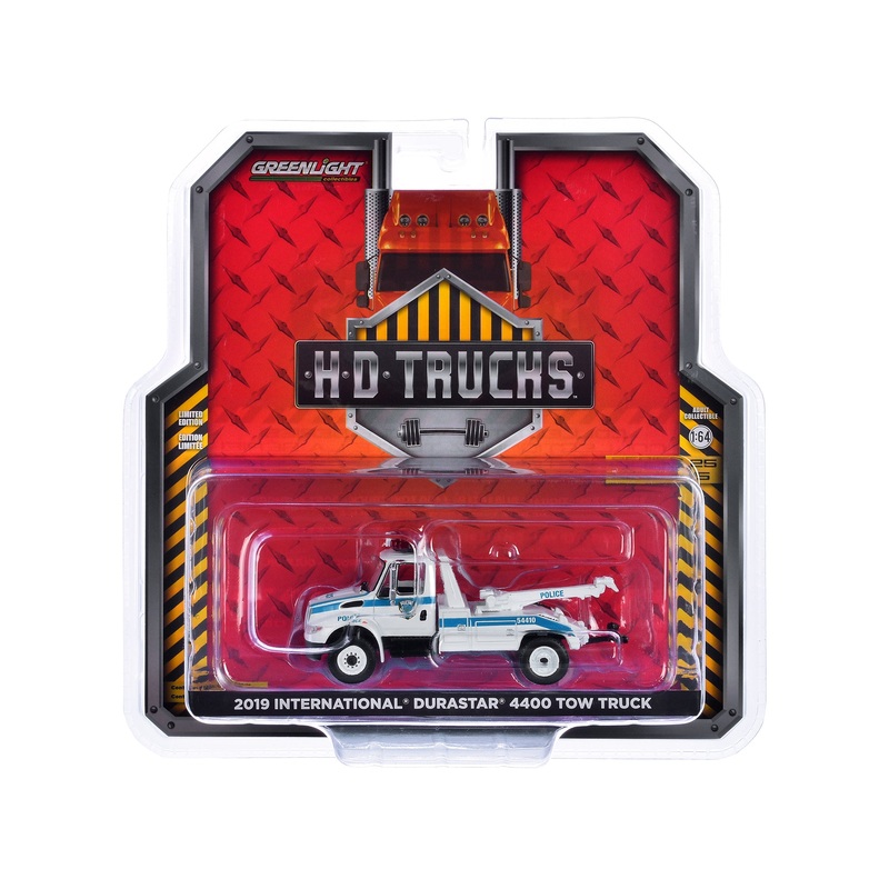 2019 International Durastar 4400 Tow Truck “Port Authority of New York & New Jersey Police” White with Blue Stripes “H.D. Trucks” Series 25 1/64 Diecast Model Car by Greenlight
