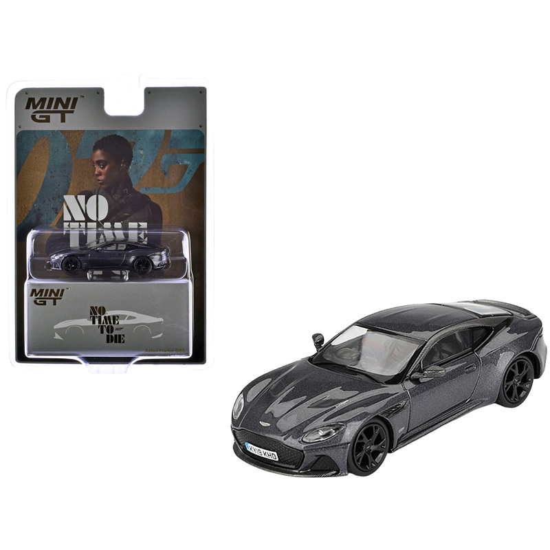 Aston Martin DBS RHD (Right Hand Drive) Gray Metallic 007 James Bond “No Time to Die” (2021) Movie Limited Edition 1/64 Diecast Model Car by Mini GT