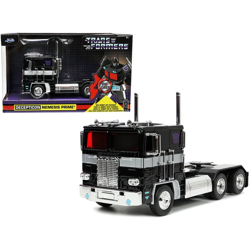 Decepticon Nemesis Prime with Robot on Chassis “Transformers” TV Series “Hollywood Rides” Series 1/24 Diecast Model by Jada