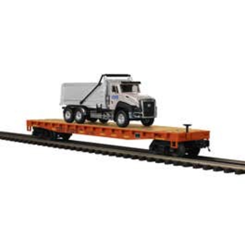 MTH 20-95838  O CSX Flat Car with Dump Truck