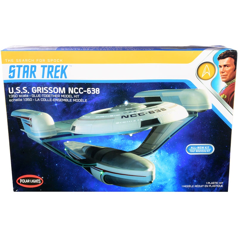 Skill 2 Model Kit U.S.S. Grissom NCC-638 Starship “Star Trek III: The Search for Spock” (1984) Movie 1/350 Scale Model by Polar Lights