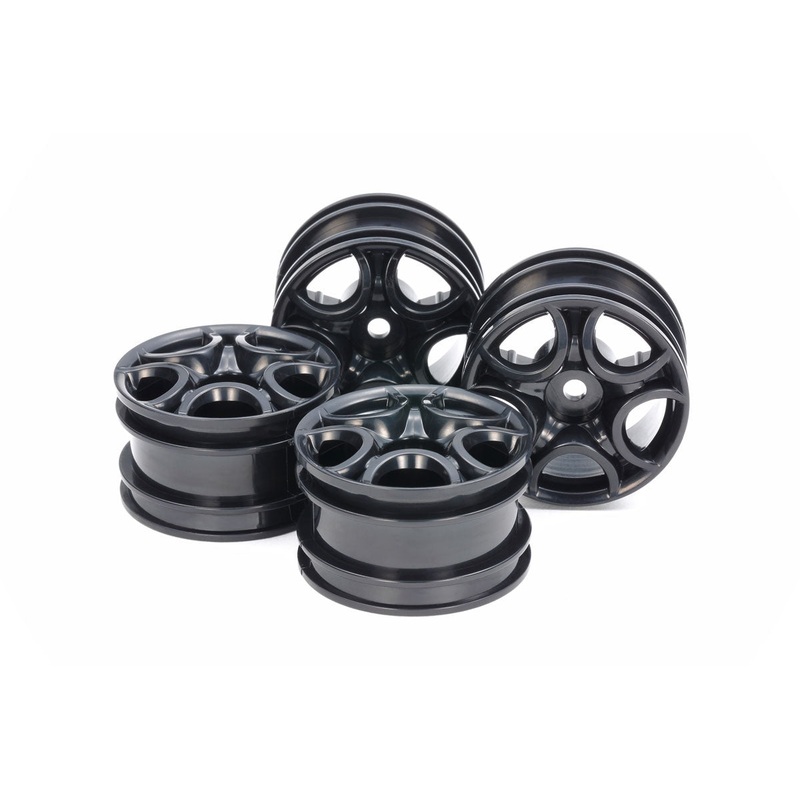 Tamiya – Black C-Chaped 10-Spoke Wheels (4)