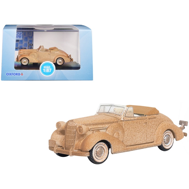 1936 Buick Special Convertible Coupe Beige (Rusted) “Junkyard Project” 1/87 (HO) Scale Diecast Model Car by Oxford Diecast