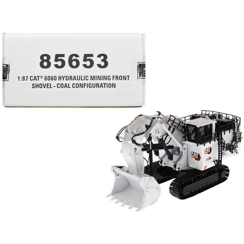 CAT Caterpillar 6060 Hydraulic Mining Front Shovel Coal Configuration White “High Line Series” 1/87 (HO) Scale Diecast Model by Diecast Masters