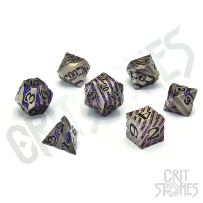 CritStones –  Metal RPG Dice Set – Arcanist’s Aura