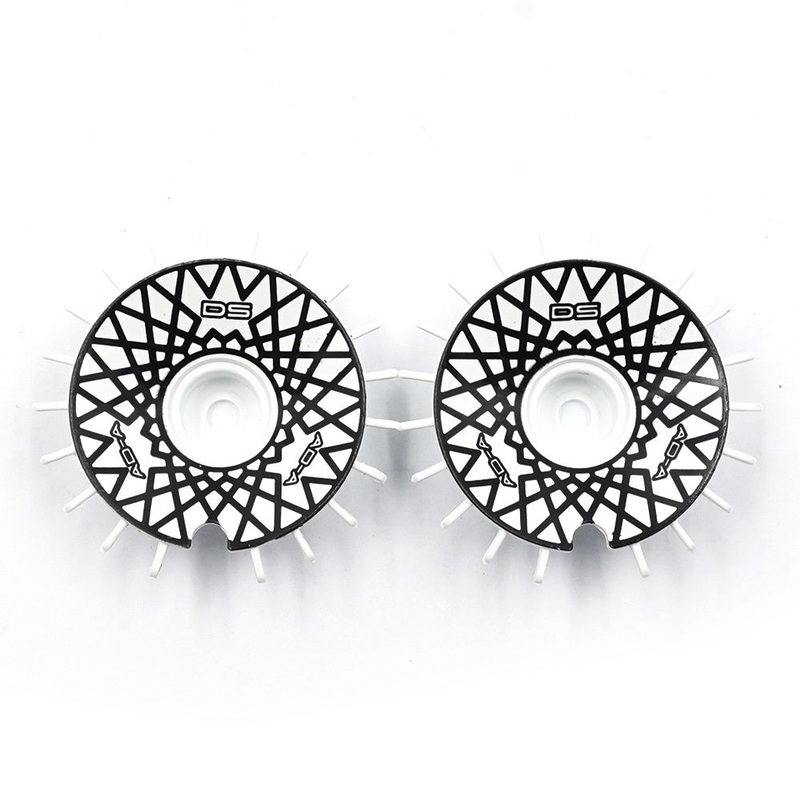 DS Racing – Aero Drift Wheel Cover Slope White/ Black Mesh for 1/10 Scale (2 pcs)
