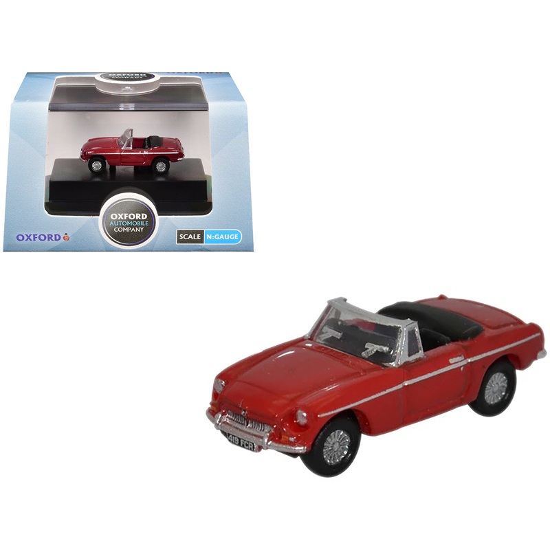 MG MGB Roadster RHD (Right Hand Drive) Tartan Red 1/148 (N) Scale Diecast Model Car by Oxford Diecast