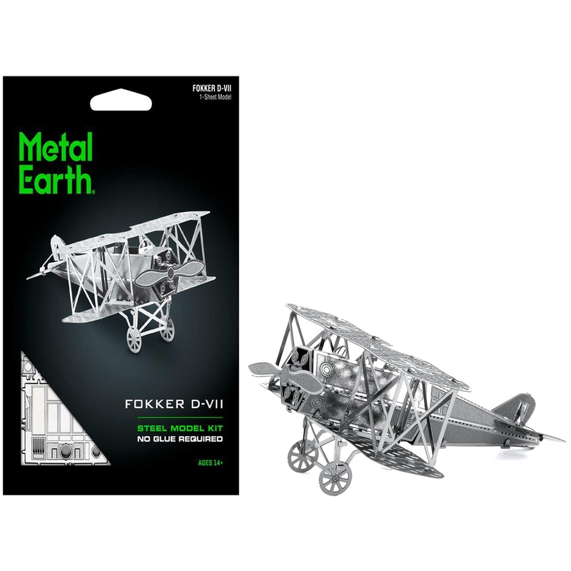 Model Kit Fokker D-VII Fighter Aircraft “Imperial German Army” (Easy Difficulty) Steel Model by Metal Earth