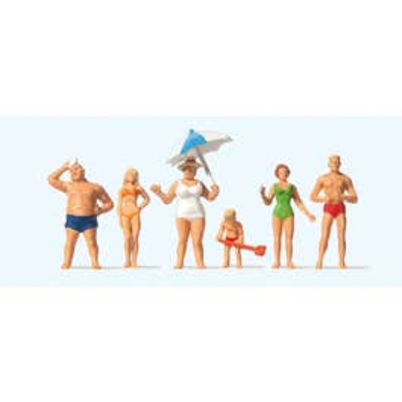 Preiser 10283  HO Family at beach 6 pcs