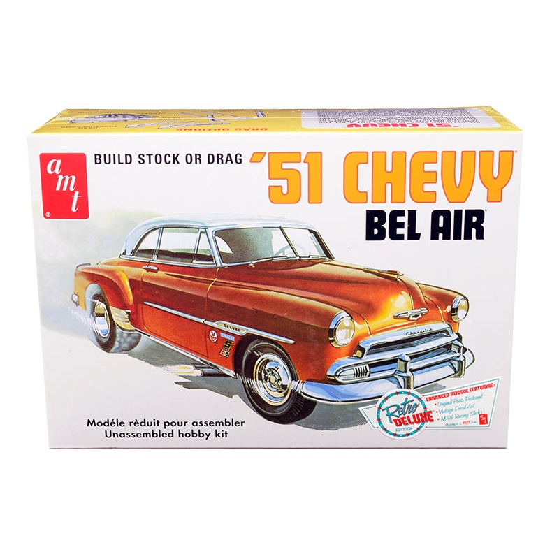 Skill 2 Model Kit 1951 Chevrolet Bel Air 2-in-1 Kit “Retro Deluxe Edition” 1/25 Scale Model by AMT