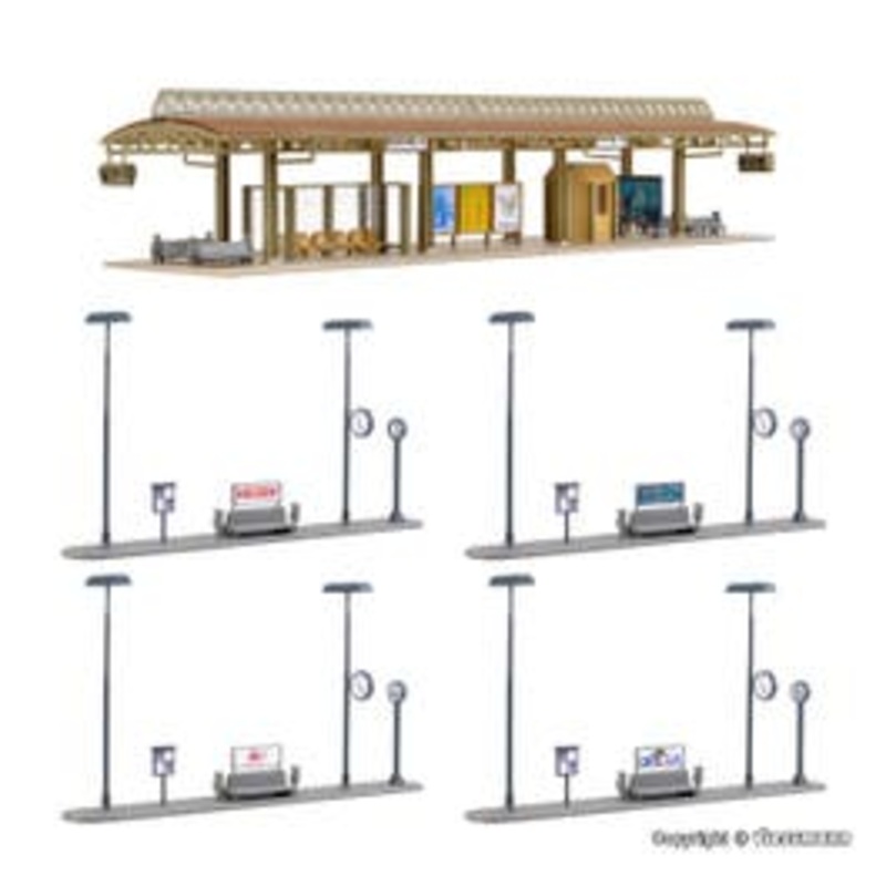 Vollmer 45149  HO Bus station, covered kit