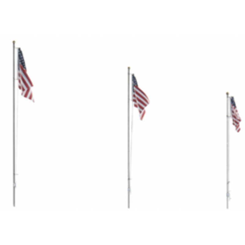Woodland Scenics JP5952 O Large US Flag- Pole